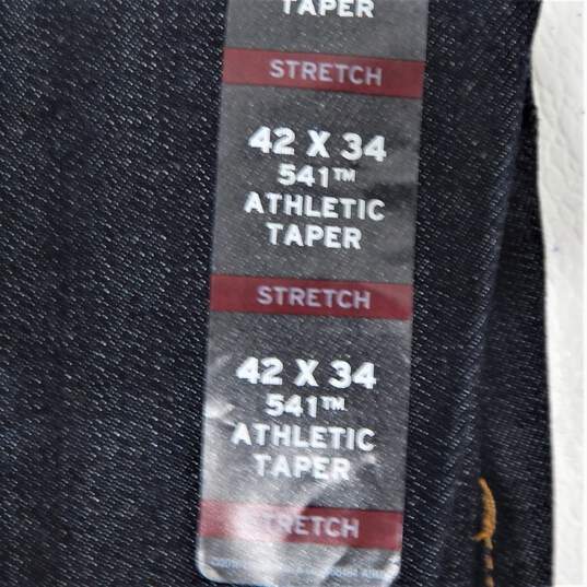Levi's 541 Athletic Fit Stretch Raw Unwashed Denim Jeans W/ Tags Sz Men's 42x34 image number 6