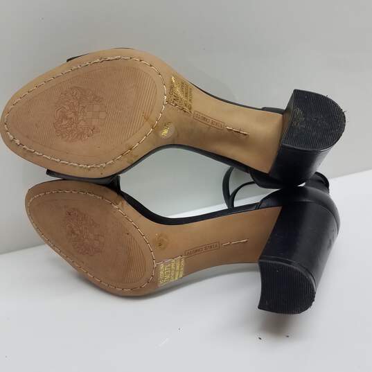 Women's Vince Camuto 'Corlina' Black Leather Ankle Strap Heels Size 7M image number 5