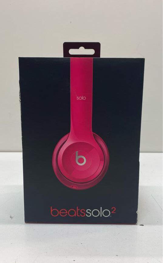 Beats Dr Dre Solo2 Wired On Ear Headphones Gloss Pink w/case IOB image number 1