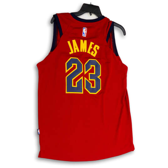 Buy the Mens Red Cleveland Cavaliers LeBron James #23 Basketball Jersey  Size 48M