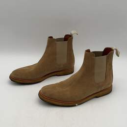 Common Projects Mens Tan Leather Round Toe Pull-On Chelsea Boots Size 40