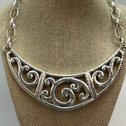 Designer Brighton Vienna Silver-Tone Hammered Lobster Clasp Collar Necklace