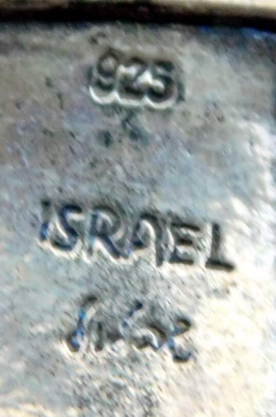 Didae Israel 925 Faceted Amethyst Scrolled Filigree Drop Earrings 5.5g image number 5