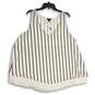 NWT Torrid Womens White Black Georgette Striped Double Layer Swing Tank Top 2P image number 1