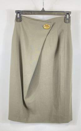 GUCCI Olive Green Pencil Skirt - Size 38 (US 8)