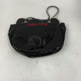 Loungefly Womens Black Leather Hello Kitty Inner Zip Pockets Shoulder Bag Purse alternative image