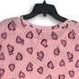 NWT Womens Pink Printed Crew Neck Short Sleeve Pullover T-Shirt Size X-Large image number 4