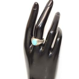 Christin Wolf Sterling Silver Turquoise Ring Size 8.50 alternative image