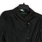 Harve Benard Womens Black Long Sleeve Flap Pocket Belted Jacket Size Medium image number 3