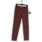 NWT 89th + Madison Womens Burgundy Red Flat Front Straight Leg Ankle Pants Sz S image number 1