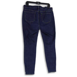 Womens Blue Denim Dark Wash Zipper Fly Mid Rise Skinny Leg Jeans Size 8 alternative image