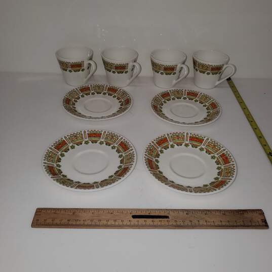 Syracuse Carefree XL Casual China 'Seville' Tea Cups w/ Saucers Set of 4 image number 1