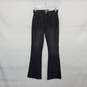 LOFT Washed Out Black High Rise Raw Hem Slim Flare Jeans WM Size 25 NWT image number 1