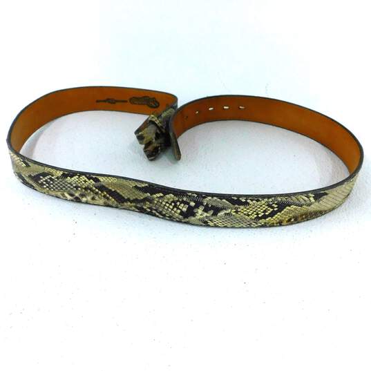 Snakeskin Belt W/ 2 Taxco Alpaca Buckles image number 3