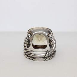 David Yurman Sterling Silver & 18K Yellow Gold Cushion Cut Citrine Ring - 17.9g alternative image