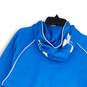 Womens Blue Long Sleeve Kangaroo Pockets Pullover Hoodie Size Large image number 4