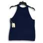 NWT A.n.a. A New Approach Womens Navy Knitted Crew Neck Tank Top Size Large image number 2