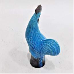 Vintage Chinese Blue Turquoise Glazed Rooster Figurine alternative image