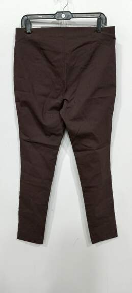 Michael Kors Women's Brown Casual/Dress Pull On Tapered Leg Pants  Size L alternative image
