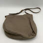 Womens Beige Fold Over Soft Adjustable Strap Zipper Crossbody Bag Purse image number 2