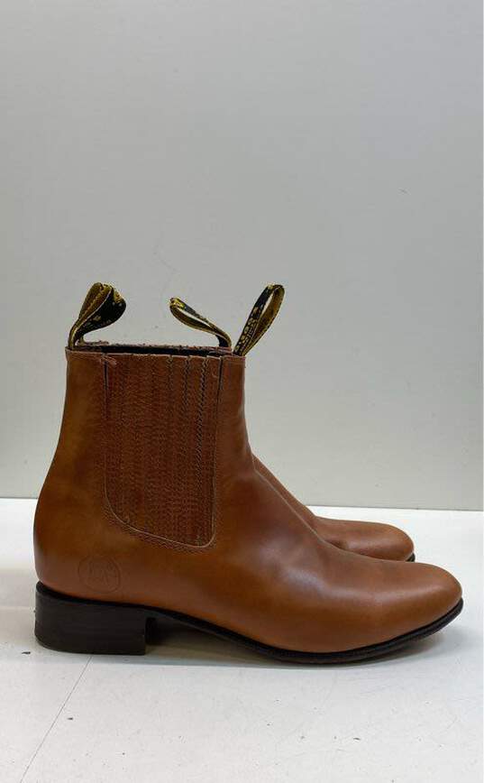 Diegos Leather Almond Toe Boots Tan 9.5 image number 3