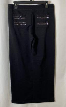BCBGMaxazria Black Sequin Sweatpants - Size Petite Large alternative image