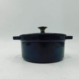 Food Network Navy Blue Enameled Cast Iron Dutch Oven