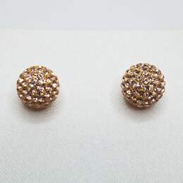 14K Gold 10mm Crystal Ball Post Earrings 2.0g alternative image