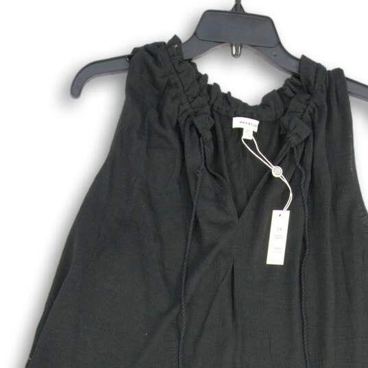 NWT Max Studio Womens Black Tiered Sleeveless A-Line Dress Size 2X image number 3