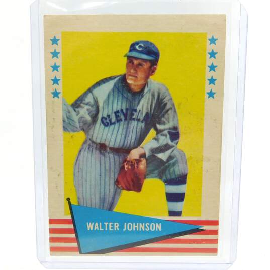 1961 HOF Walter Big Train Johnson Fleer Baseball Greats #49 Senators Indians image number 1