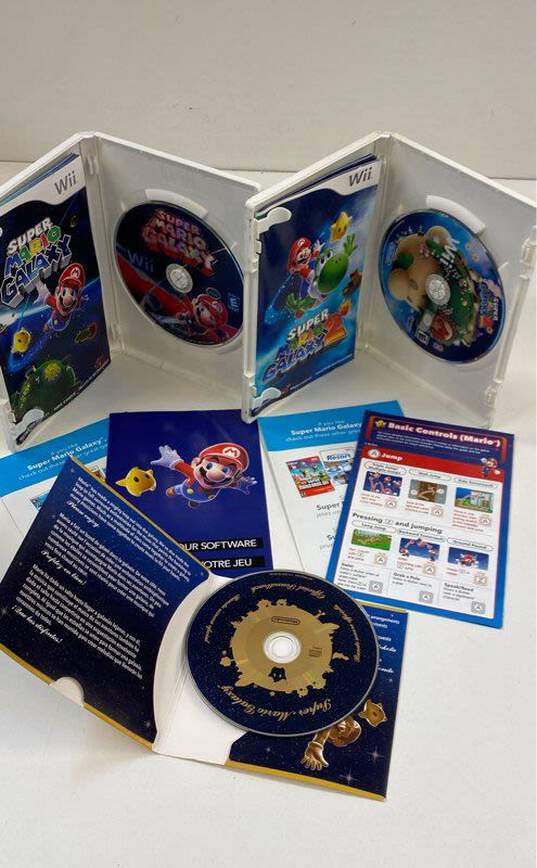 Super Mario Galaxy 1 & 2 with Mini Soundtrack - Nintendo Wii (CIB) image number 3