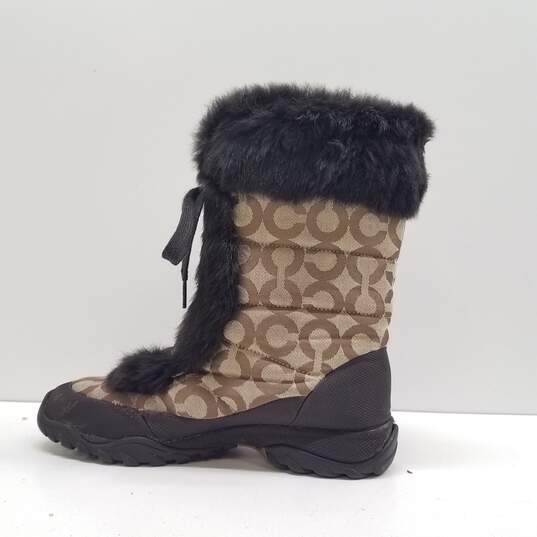Coach Jennie Signature Khaki Brown Fur Boots Size 7.5 – GEM Pawnbrokers