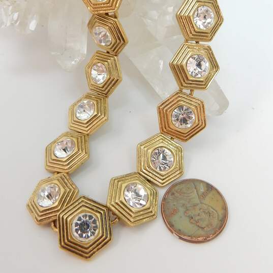 J. Crew Gold Tone Clear Crystal Jewelry 135.2g image number 7