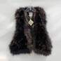 Haute Hippie Black Genuine Marabou Feather Sleeveless Vest Jacket NWT Size XS image number 1