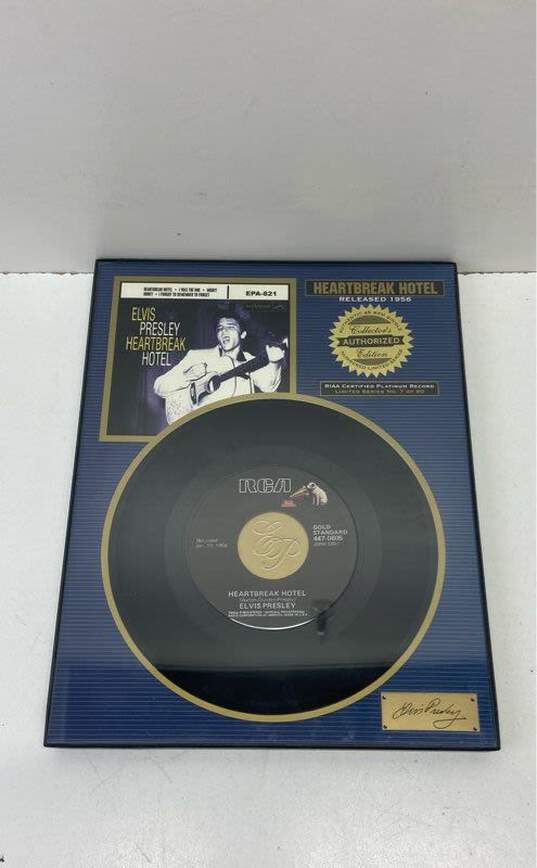 Framed 7" Records - Elvis Presley RIAA Certified Platinum Record Collectible image number 6