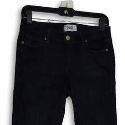 Womens Black Denim Dark Wash 5-Pocket Design Skinny Leg Jeans Size 27 alternative image