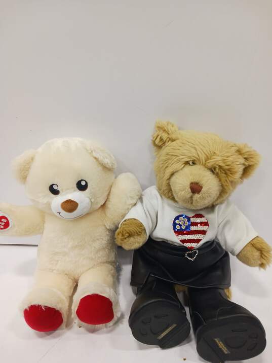2PC Build a Bear Stuffed Plush Bears image number 1