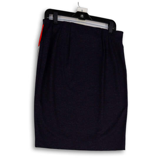 NWT Womens Blue Pleated Knee Length Straight & Pencil Skirt Size Medium image number 1