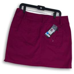 NWT Adidas Womens Purple Flat Front Welt Pocket Short Mini Skirt Size 10 alternative image