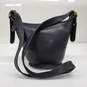 Vintage Coach 9019 Maggie Black Leather Crossbody Bucket Bag image number 3