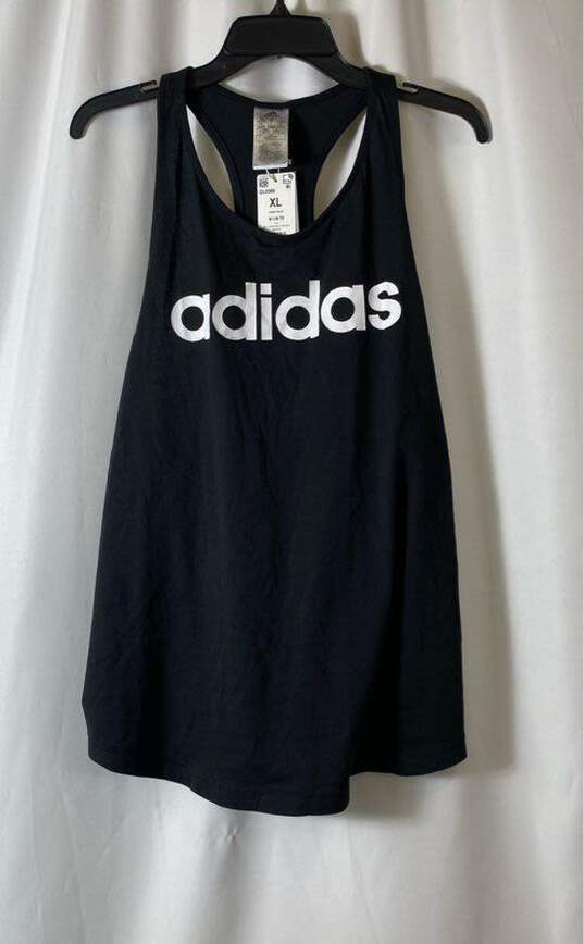 NWT Adidas Womens Black Cotton Sleeveless Racerback Pullover Tank Top Size XL image number 1
