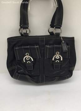 Coach Womens Black Leather Handbag