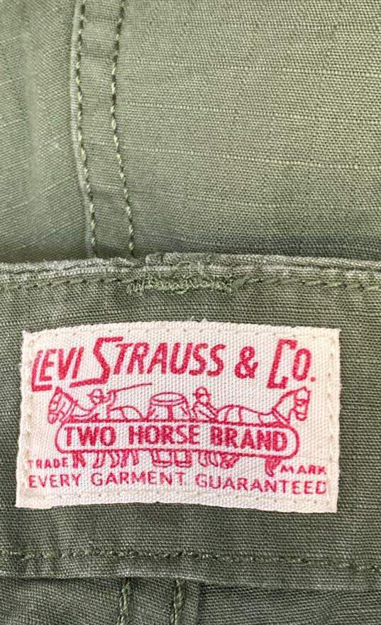 Levi Strauss Mens Olive Green Flat Front Straight Leg Cargo Pants Size 40 image number 3