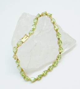 14K Yellow Gold Peridot Tennis Bracelet for Repair 5.5g