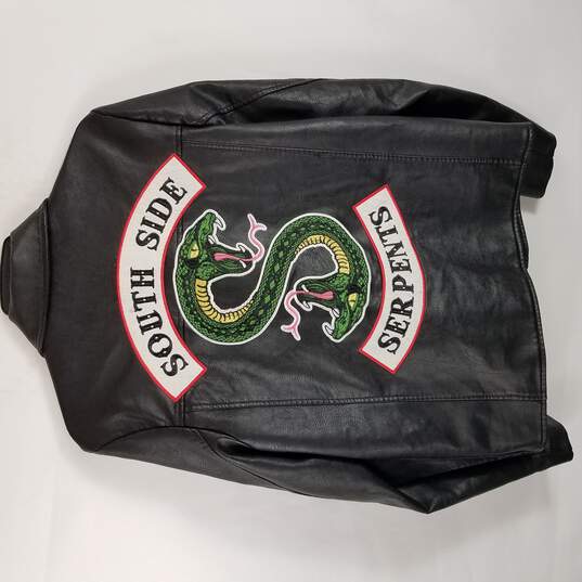 Riverdale South Side Serpent Youth Black Leather Jacket M(18) image number 2