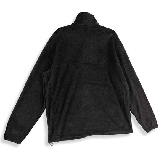 NWT Mens Gray Mock Neck Long Sleeve Full-Zip Fleece Jacket Size XXL image number 2