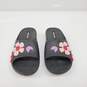 Prada Women's Black Rubber Multicolor Floral Slide Sandals Size 6 w/COA image number 1