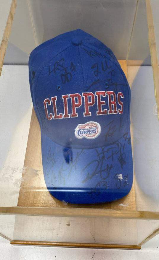 Encased Team Signed Los Angeles Clippers Blue Cap image number 5