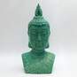 Large Ceramic Turquoise Blue Glaze Thai Buddha Head Statue Idol God 22 Inch image number 1