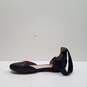 PureJill Leather Ankle Strap Flats Black 6 image number 2
